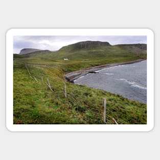 A coastal bay north of Kilmuir, Isle of Skye Sticker